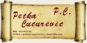 Petka Cucurević vizit kartica